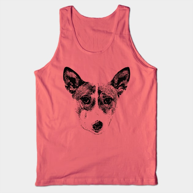 African Barkless Dog gift for Basenji Owners Tank Top by DoggyStyles